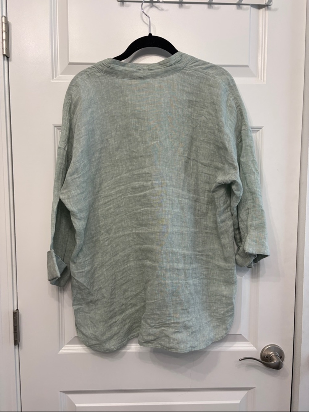 J. Jill  Pure Jill Light Sage Green 100% Linen Tunic - Picture 9 of 10